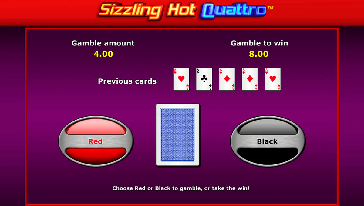 Sizzling Hot Quattro Risk Game